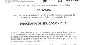 ATENCIÓN ESTUDIANTES DE ITES LOS CABOS, CONVOCATORIA DE EDUCACIÓN DUAL